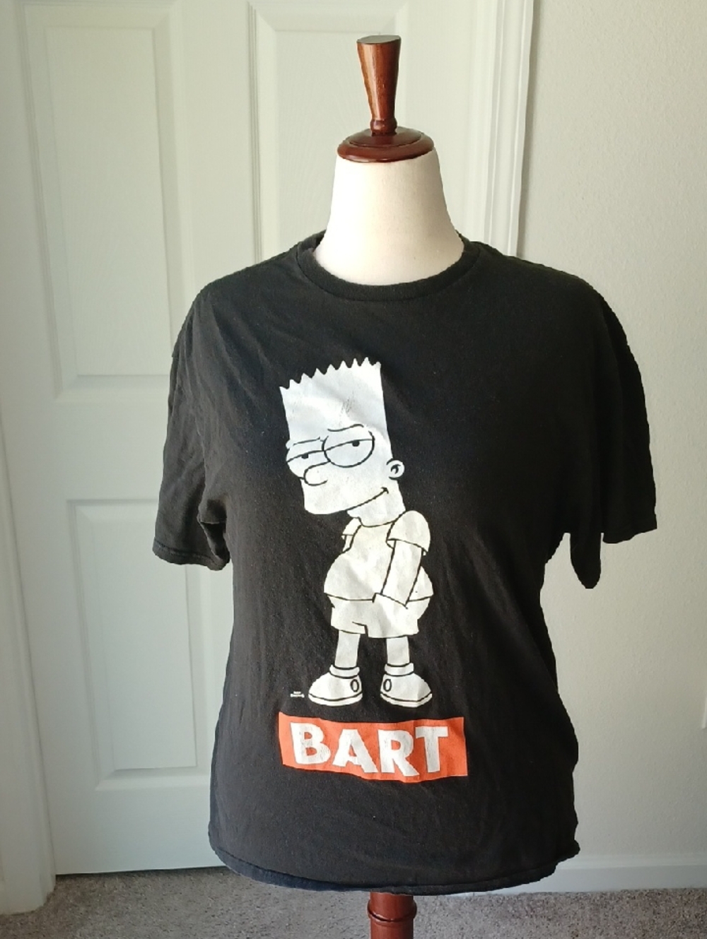 Black 'Bart' Graphic T-Shirt Large